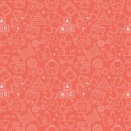 Baby line icon pattern set N13