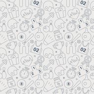 Sport line icon pattern set N2