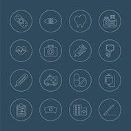 Hospital line icon set N2