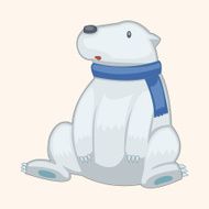 animal polar bear cartoon theme elements N21