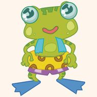 animal frog cartoon theme elements N21