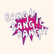message word bang theme elements N4