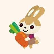 animal rabbit cartoon theme elements N63