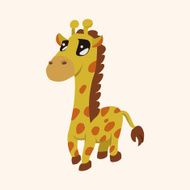 animal giraffe cartoon theme elements N24