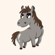 animal horse cartoon theme elements N18