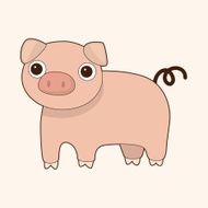 animal pig cartoon theme elements N29