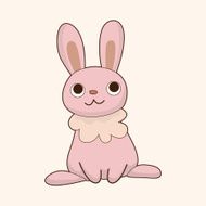animal rabbit cartoon theme elements N65