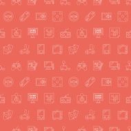 Game line icon pattern set N2