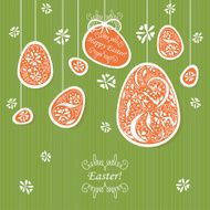 Card with Easter eggs