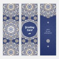 Vintage ornate cards in Eastern style N5