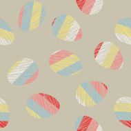 Easter pattern decoration eggs with Scratched texture Seamless pattern