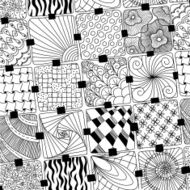 vector doodles pattern zentangle