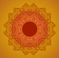 Lace background for greeting card like Indian mandala