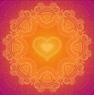 Lace greeting card for Valentine day