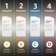 Metallic folders infographic N2