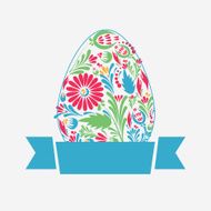 Floral easter egg background