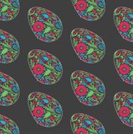 Floral easter egg background N2