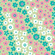 Seamless pattern with cute flowers N19