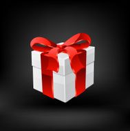 Gift box with ribbons Vector