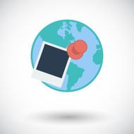 Geotegirovanie single flat icon