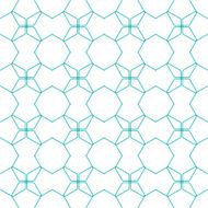 Hexagon line pattern Repeat ornament Blue color