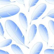 light blue feathers symbols seamless pattern eps10