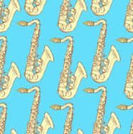 Sketch saxophone musical instrument