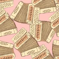 Sketch accordion music instrument N2