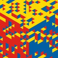 Abstract 3d geometrical background Mosaic Vector illustration N9
