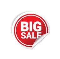 sticker big sale color vector
