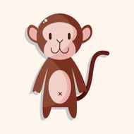 animal monkey cartoon theme elements N32