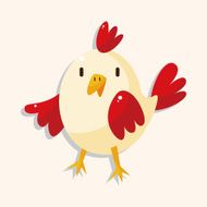 animal cock cartoon theme elements N20