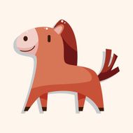 animal horse cartoon theme elements N19