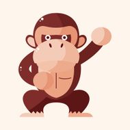 animal monkey cartoon theme elements N33