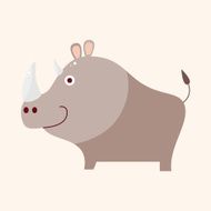 animal rhino cartoon theme elements N3