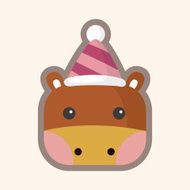 animal horse cartoon theme elements N20
