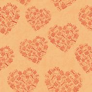pattern with gift boxes and hearts