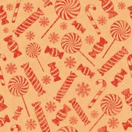 pattern with candies and snowflakes N2