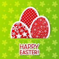 Easter greeting card with paper eggs N4