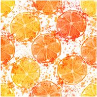 Hand drawn watercolor seamless pattern of lemon