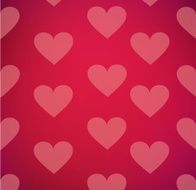 Beautiful red Valentine&#039;s Day background with hearts vector