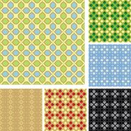 set of 6 colored patterns for background