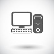 Computer flat icon 2 N2