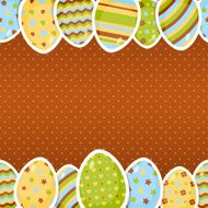 Horizontal seamless easter pattern