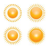 Set of vector symbol sun