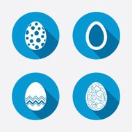 Easter eggs signs Circles and floral patterns N5