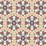 Lace floral colorful vintage color ethnic ornament pattern flower N7