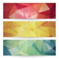 Abstract geometric trianglular banners set N2