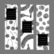 Set of Healthy lifestyle Banners Vertical invitations series Fruit Illustration