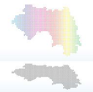 Map of Republic Guinea with Dot Pattern